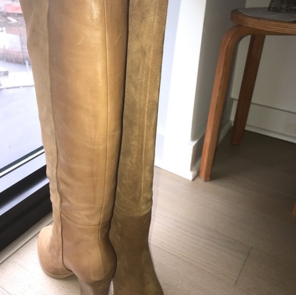 ALDOS ZEETA Suede & Smooth Leather Tall Boots - Picture 3 of 13
